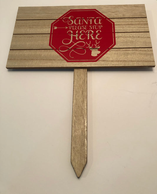 Santa Garden Stake