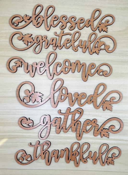 Thanksgiving Plate Words