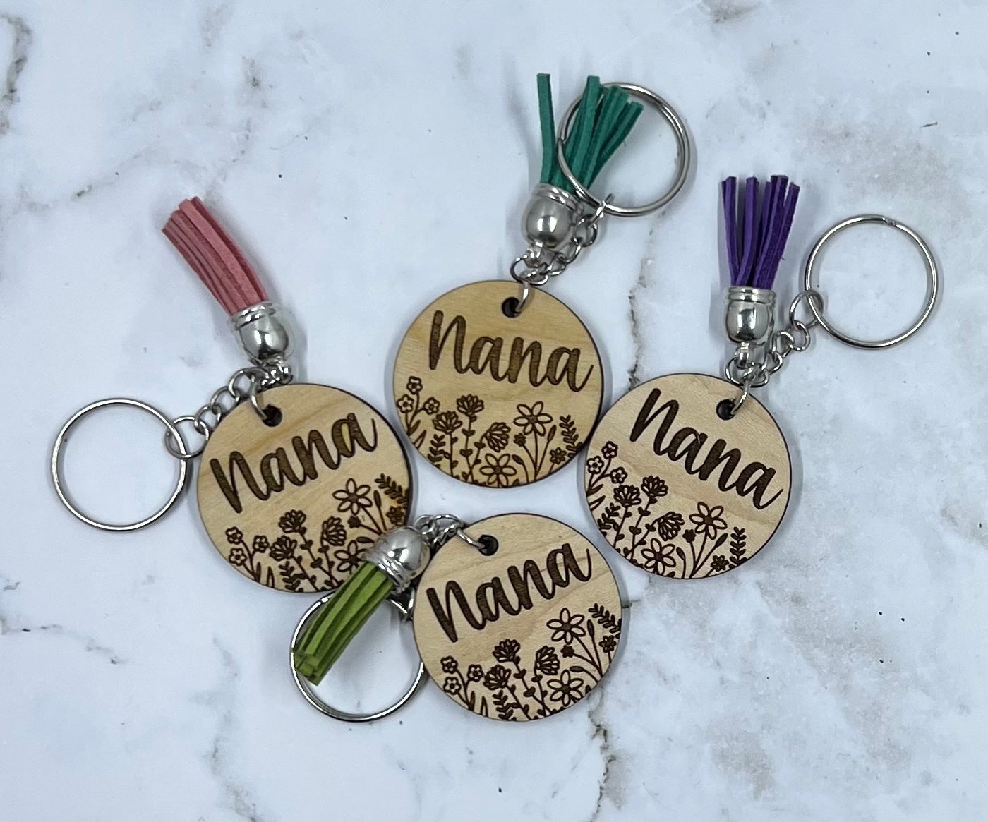 Nana Floral Keychain