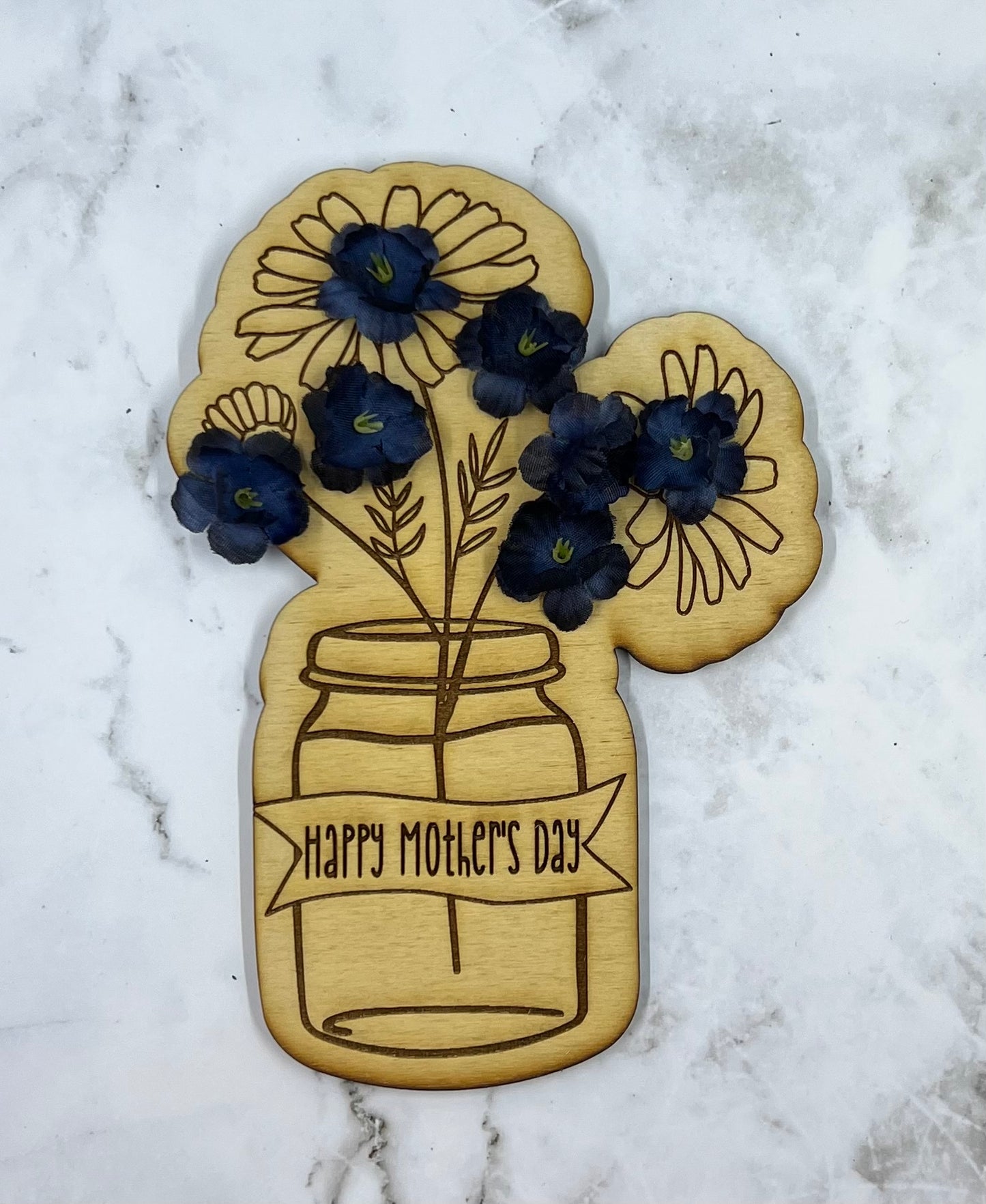Mothers Day Wood Flower Pot