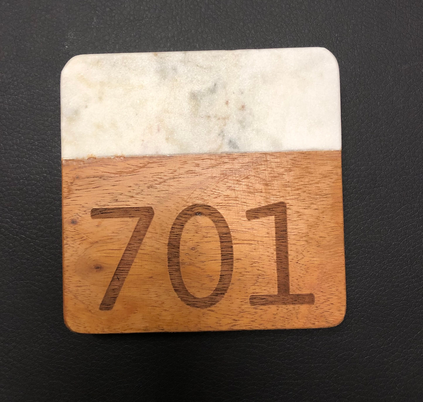 701 Wood and Marble Coaster