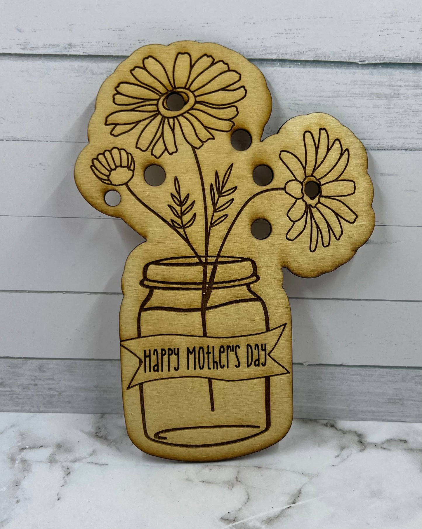 Mothers Day Wood Flower Pot