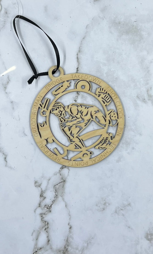 Male Wrestling Ornament