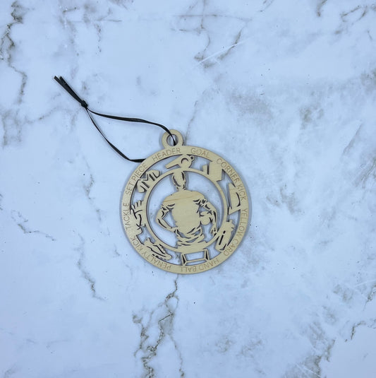 Male Soccer Ornament