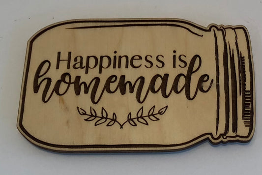 Mason Jar Magnet Happiness is Homemade