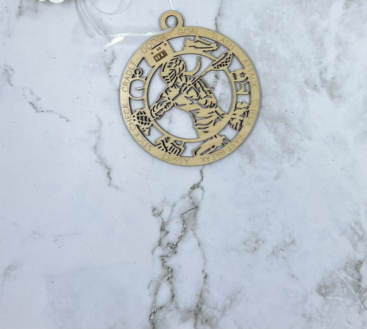 Female Lacrosse Ornament