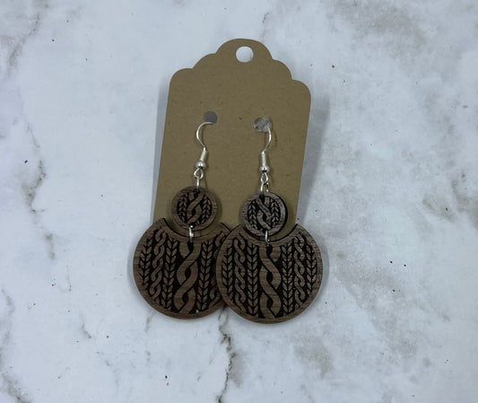 Walnut Knit Sweater Earrings