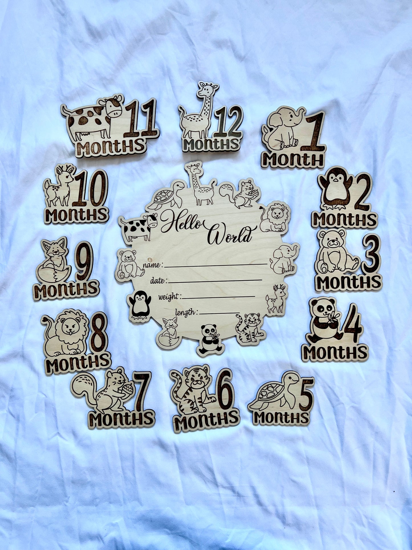 Baby Animals Monthly Milestones