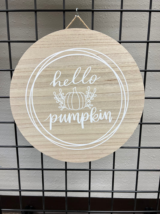 Hello Pumpkin Sign