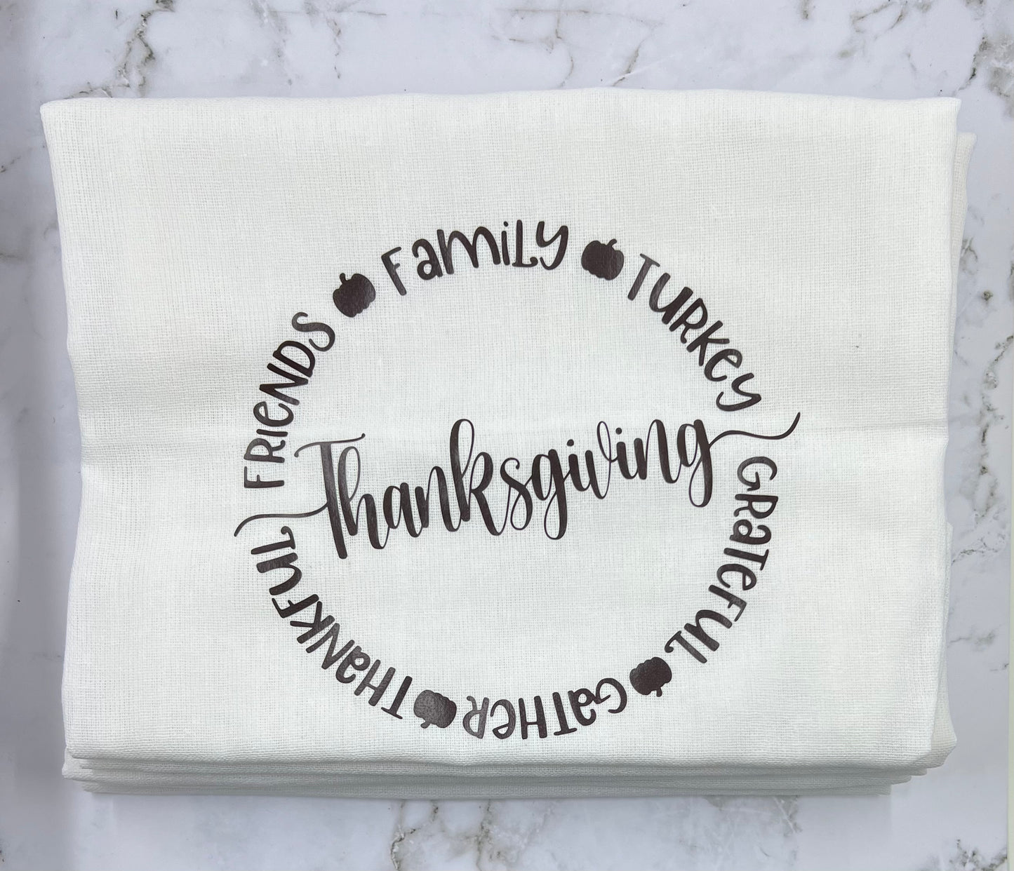 Family, Friends Thanksgiving Dish Towel